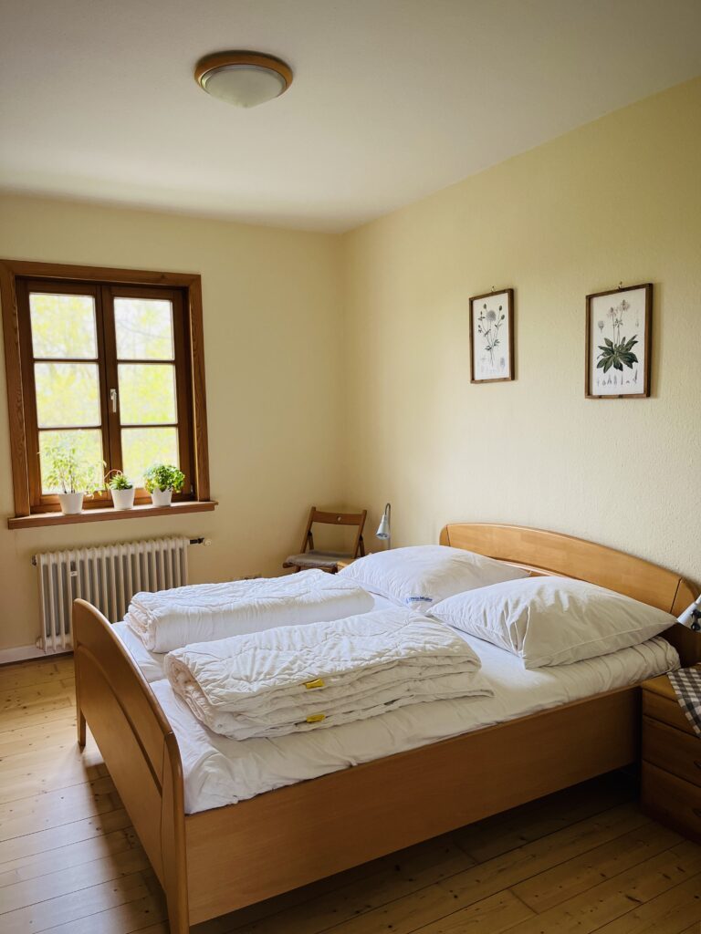 Schlafzimmer Ferienwohnung Forsthaus Hohenroth