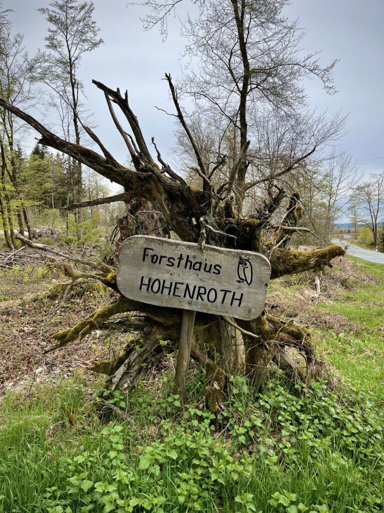 Wegweiser Forsthaus Hohenroth