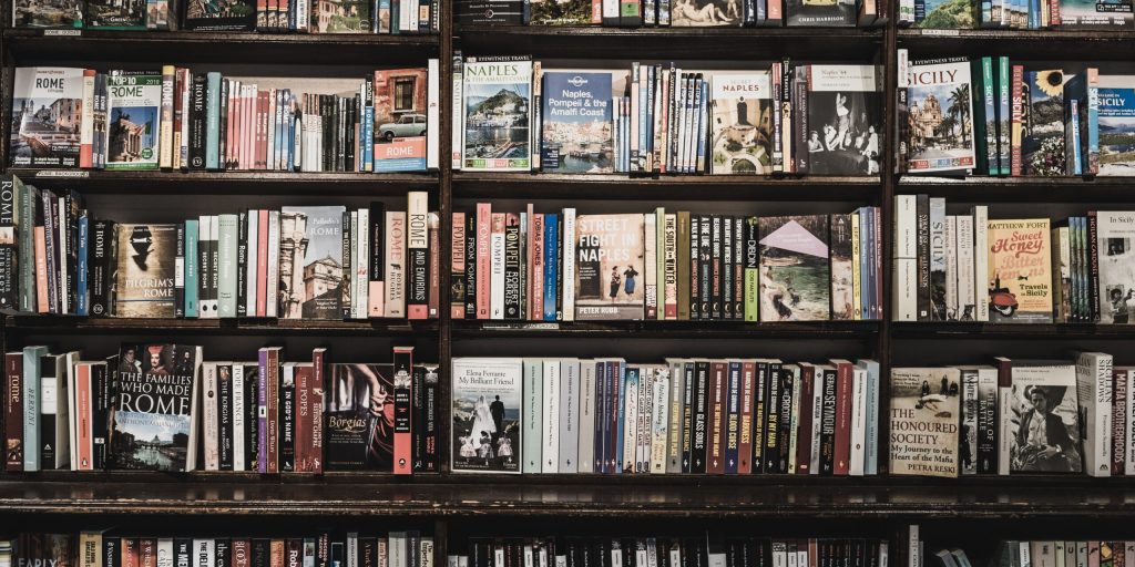 Bibliothek, Bücherregal, Bücherei